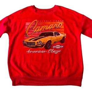 GENERAL MOTORS GM OFFICIAL Detroit Camaro Chevrolet American Classic Crew Neck